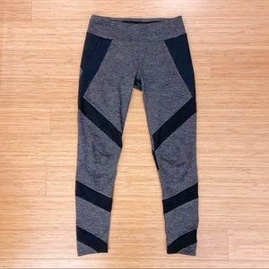 Lanston Sport gray black mesh sheer panel leggings